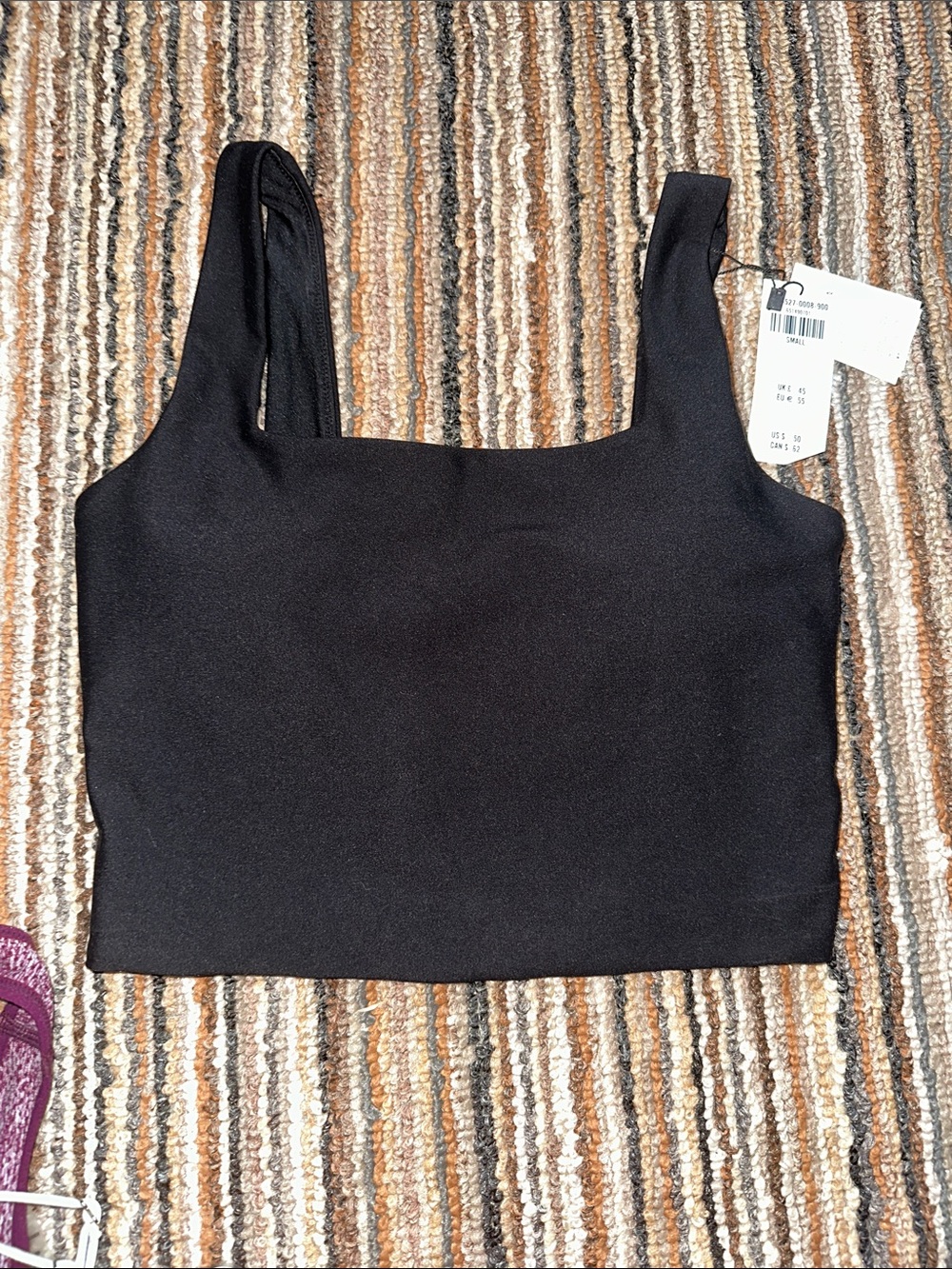 Abercrombie Black Square Neck Crop Tank Top - Women